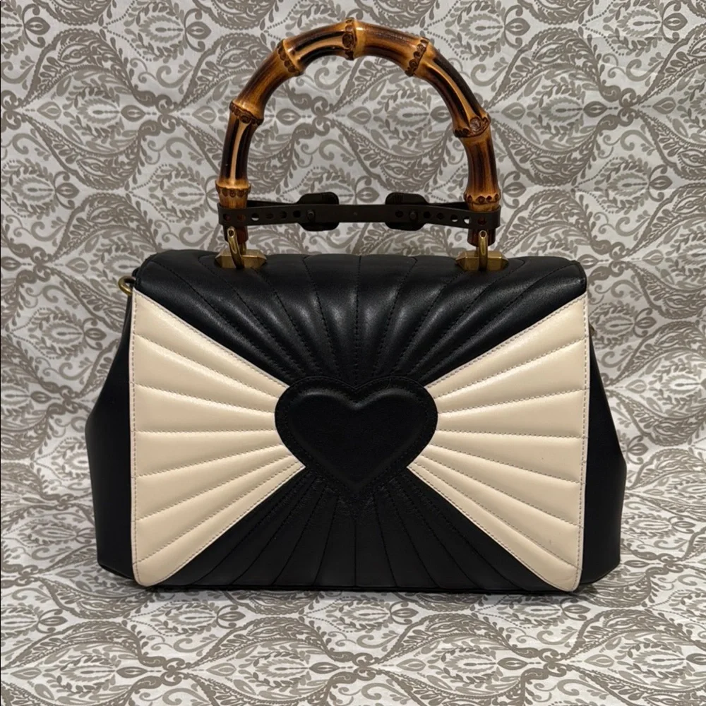 RARE GUCCI QUEEN MARGARET BAMBOO TOP HANDLE BAG - Picture 2 of 16